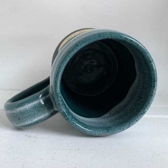 OLD Deneen Pottery Love Your Melon Coffee Mug Green - Picture 6 of 8